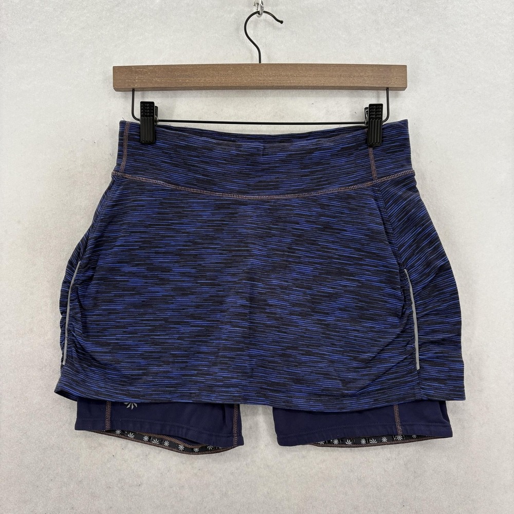 Athleta Black Space Dye Athletic Skort Womens S Blue Performance Stretch Golf